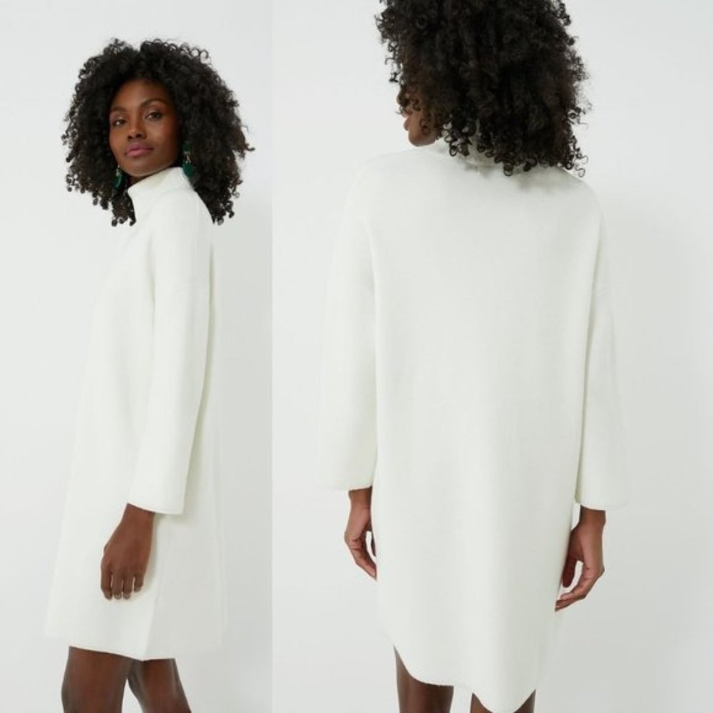 Pomander Place NEW Winter White Vivianne Turtleneck Sweater Mini Dress Size XS - Picture 3 of 10